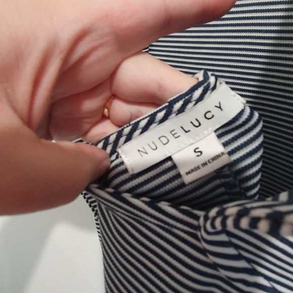 Nude Lucy size S blue/white strip dress - Picture 4 of 5